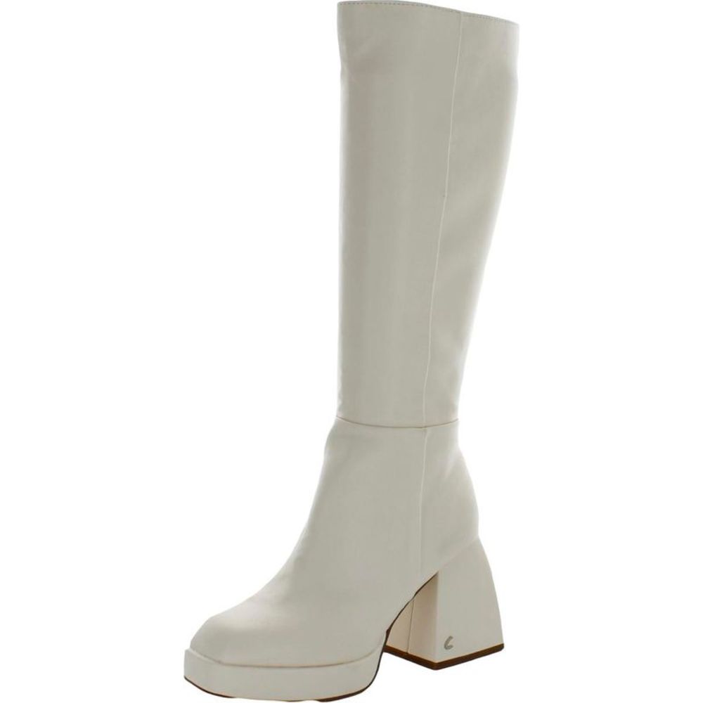 Circus by Sam Edelman Womens Kylie Ivory Block Heel Knee-High Boots Shoes NWT